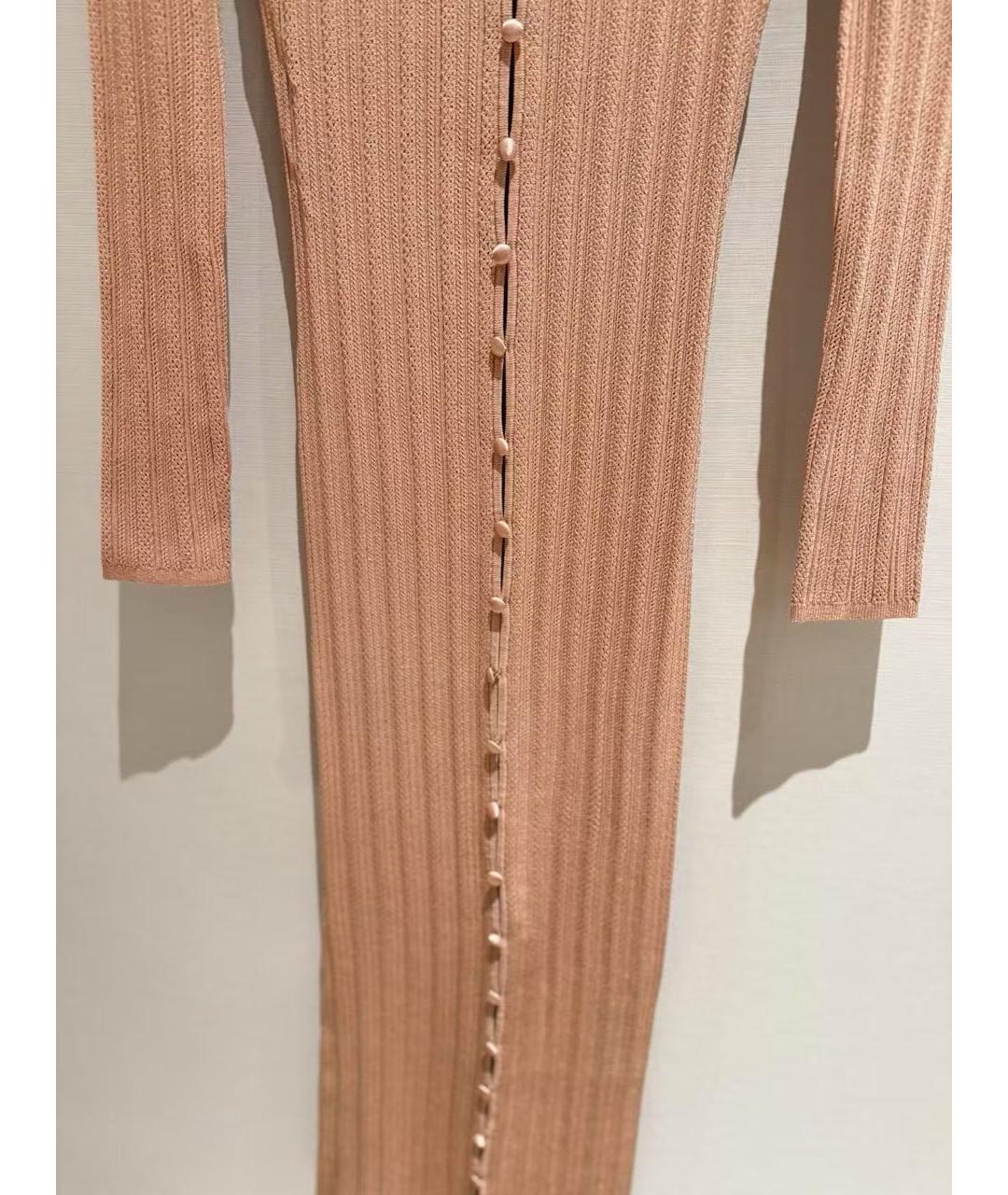 ELISABETTA FRANCHI Коралловое вискозное повседневное платье, фото 3