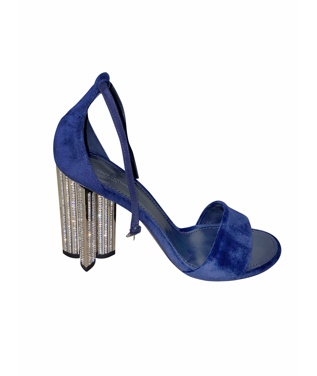 LOUIS VUITTON PRE-OWNED Синие бархатные туфли, фото 1