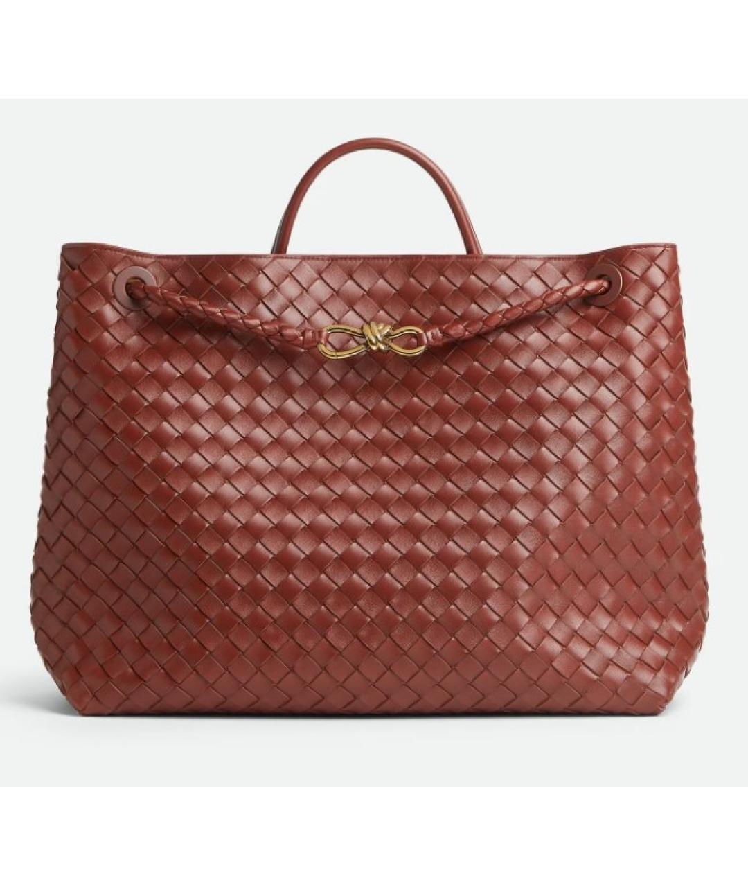 BOTTEGA VENETA Коричневая кожаная сумка тоут, фото 7