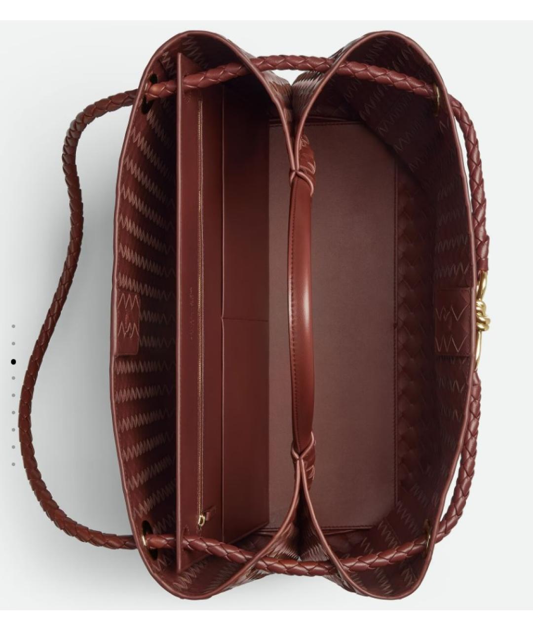 BOTTEGA VENETA Коричневая кожаная сумка тоут, фото 3
