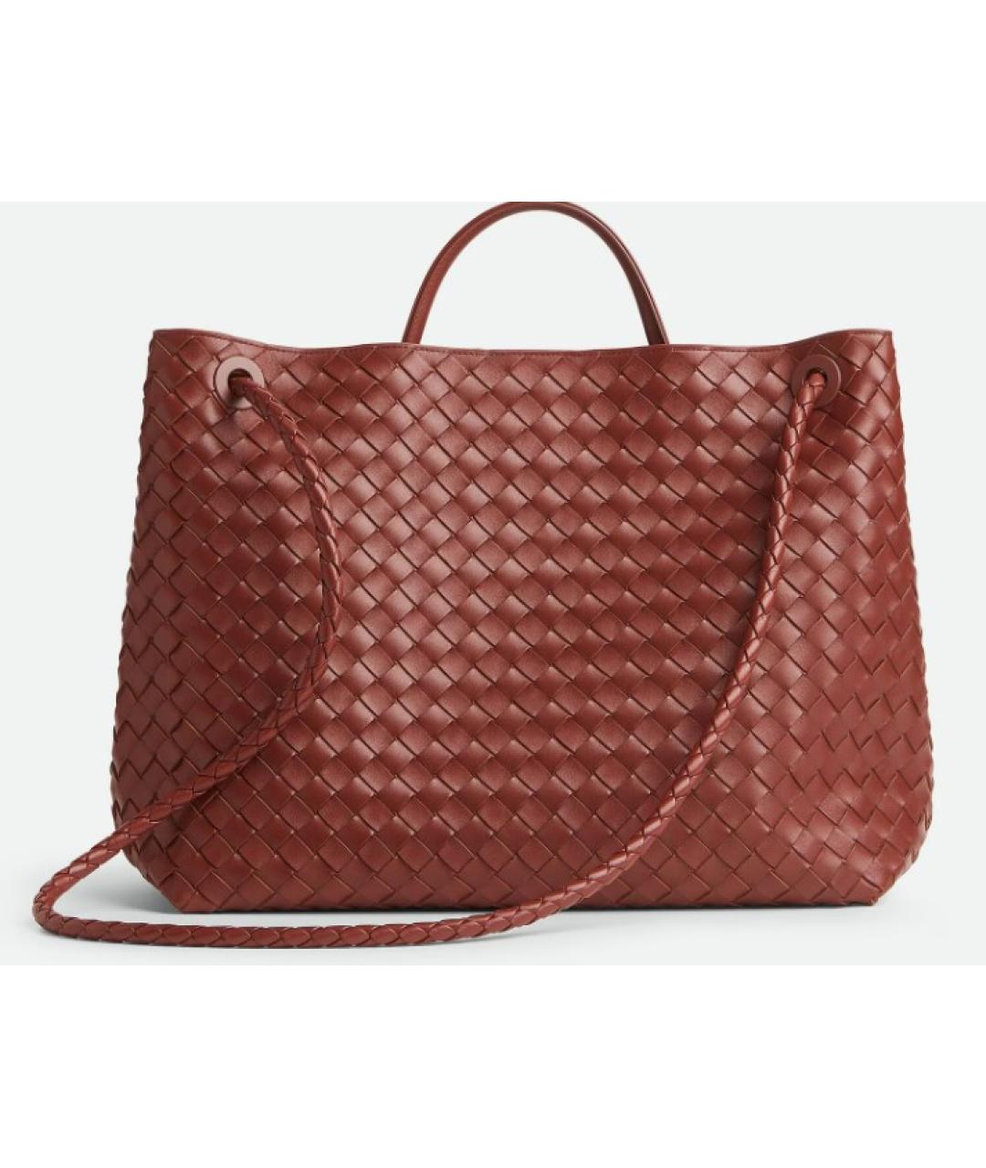 BOTTEGA VENETA Коричневая кожаная сумка тоут, фото 2