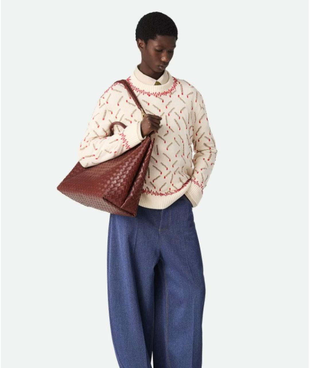 BOTTEGA VENETA Коричневая кожаная сумка тоут, фото 4