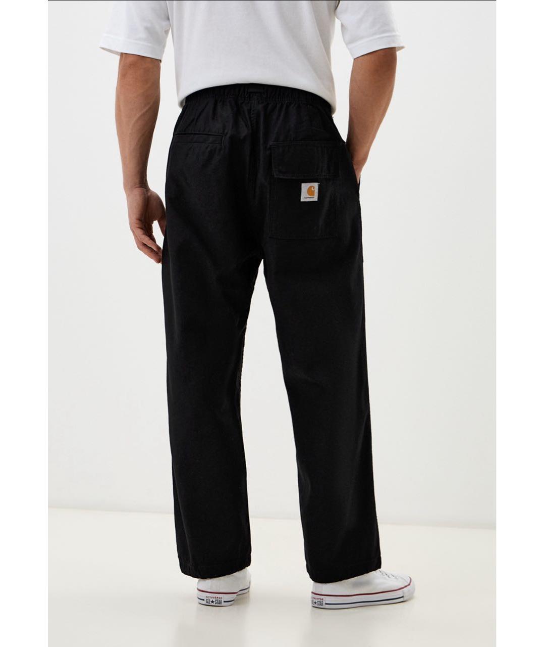 CARHARTT WIP Черные хлопковые повседневные брюки, фото 2