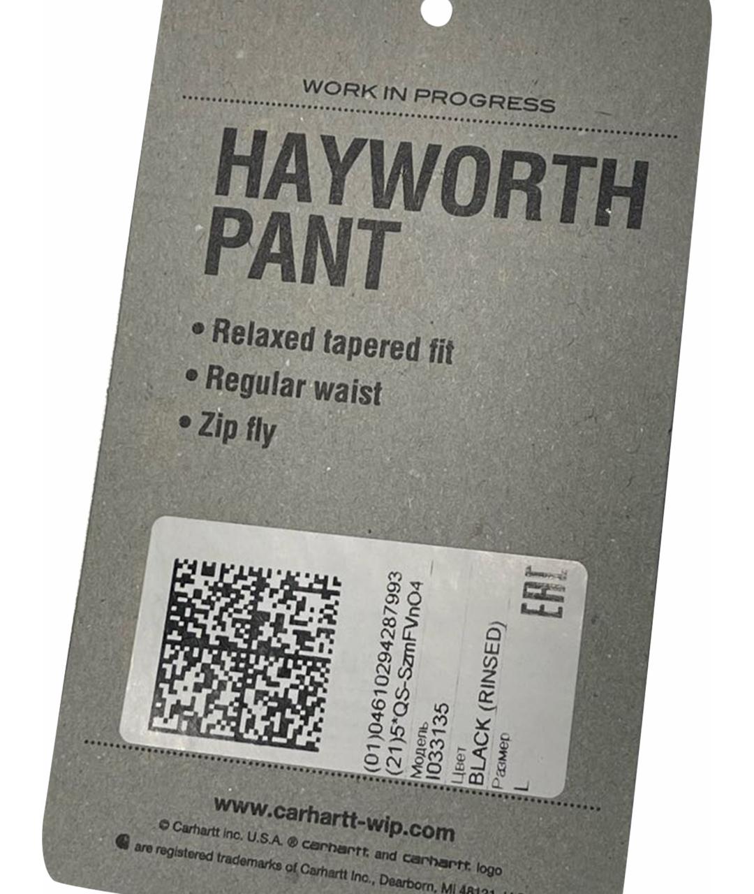 CARHARTT WIP Черные хлопковые повседневные брюки, фото 7
