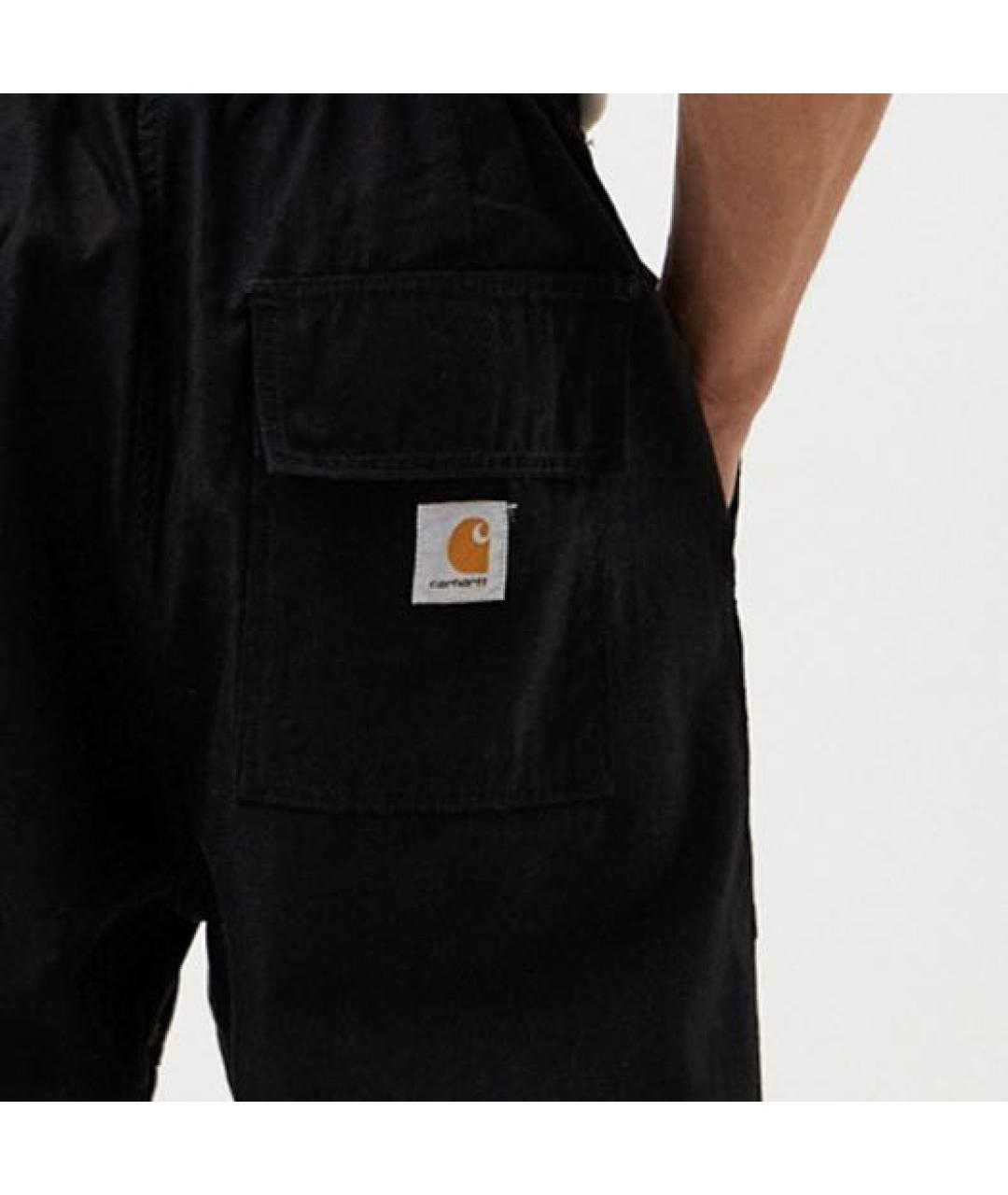 CARHARTT WIP Черные хлопковые повседневные брюки, фото 4