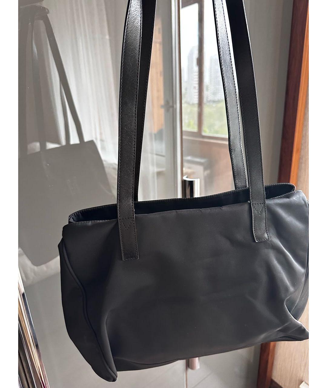 FENDI Черная тканевая сумка тоут, фото 3