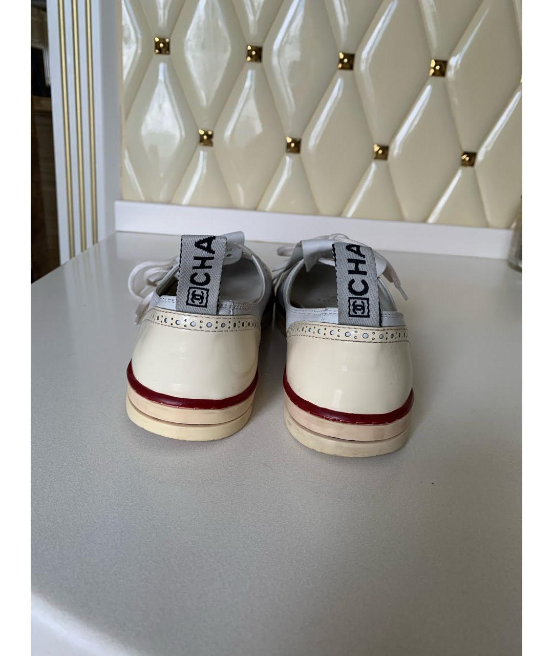 CHANEL Голубые кожаные слипоны, фото 4