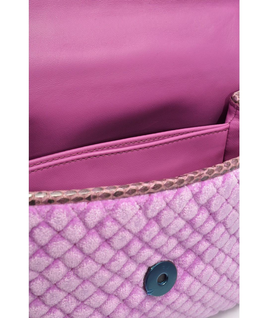 BOTTEGA VENETA Фиолетовая бархатная сумка тоут, фото 5