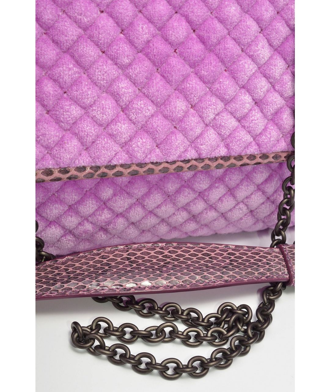 BOTTEGA VENETA Фиолетовая бархатная сумка тоут, фото 4