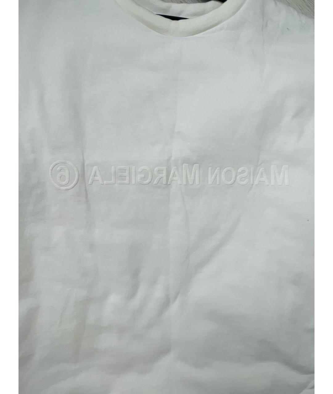 MAISON MARGIELA Белая хлопковая футболка, фото 8