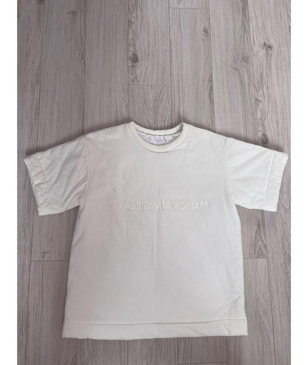 MAISON MARGIELA Белая хлопковая футболка, фото 9