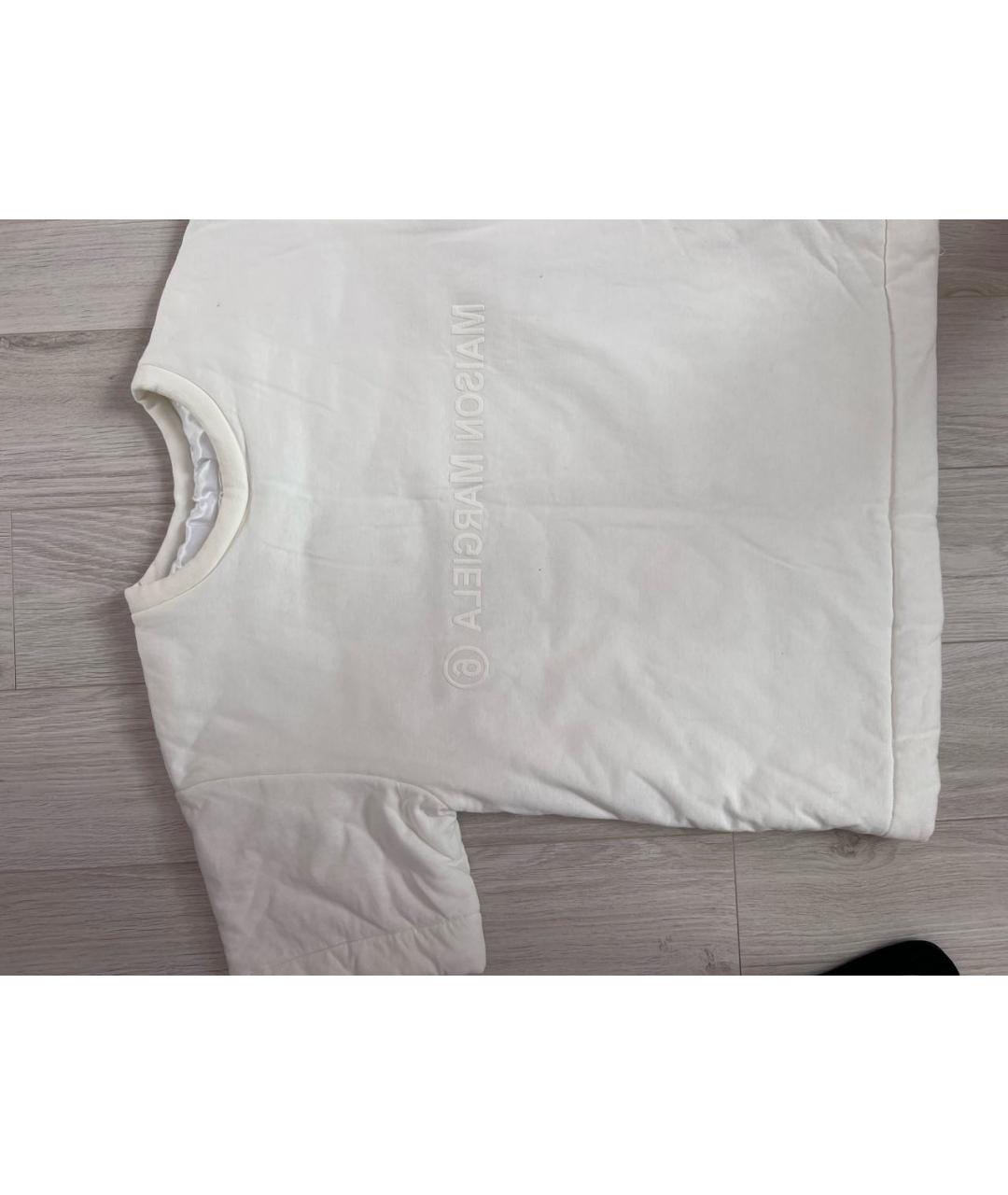 MAISON MARGIELA Белая хлопковая футболка, фото 4
