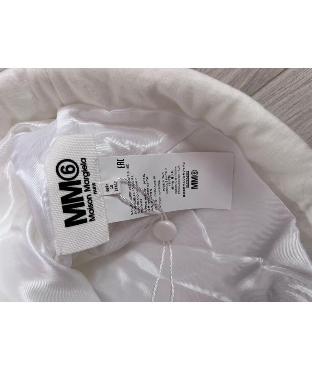 MAISON MARGIELA Белая хлопковая футболка, фото 5