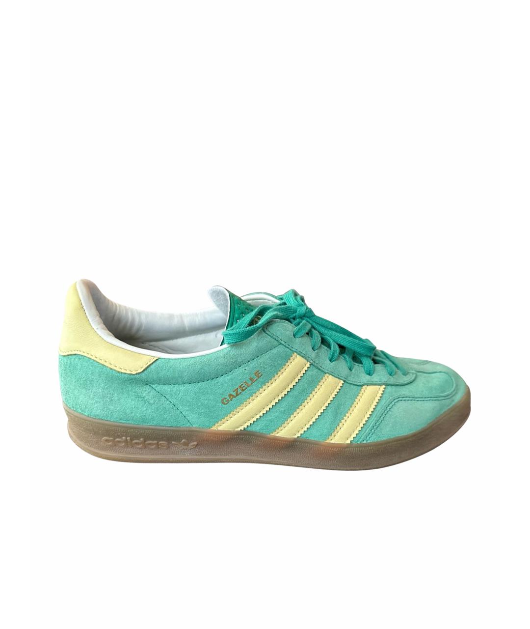 ADIDAS Зеленые замшевые кеды, фото 1