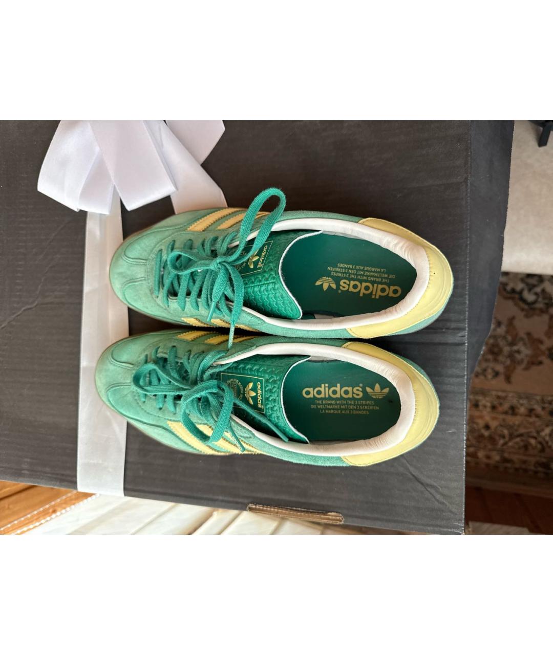 ADIDAS Зеленые замшевые кеды, фото 3