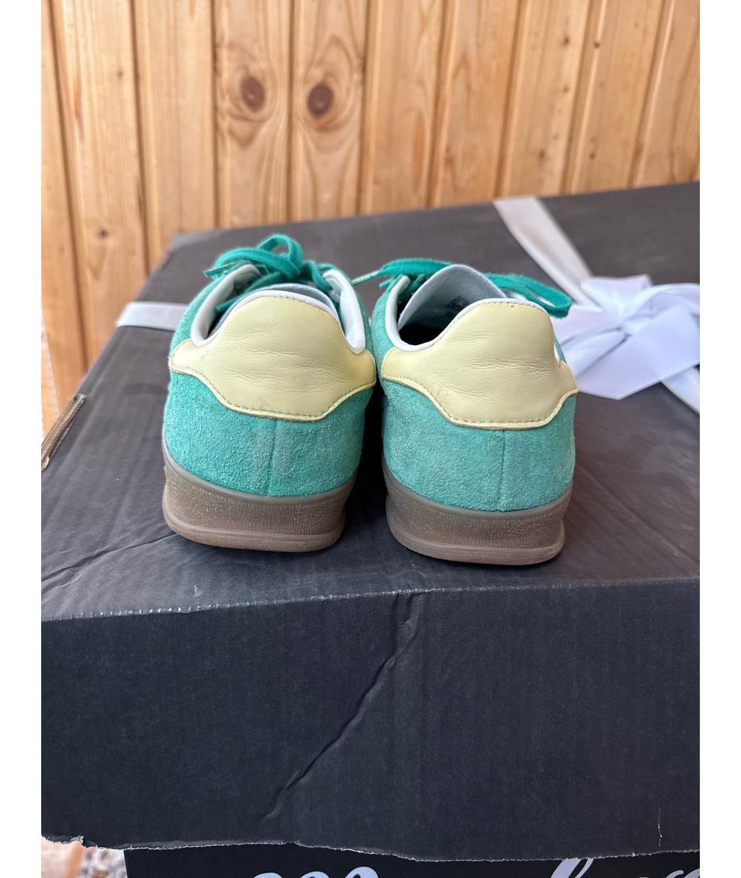 ADIDAS Зеленые замшевые кеды, фото 4