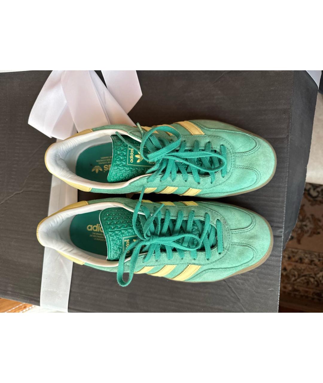 ADIDAS Зеленые замшевые кеды, фото 2