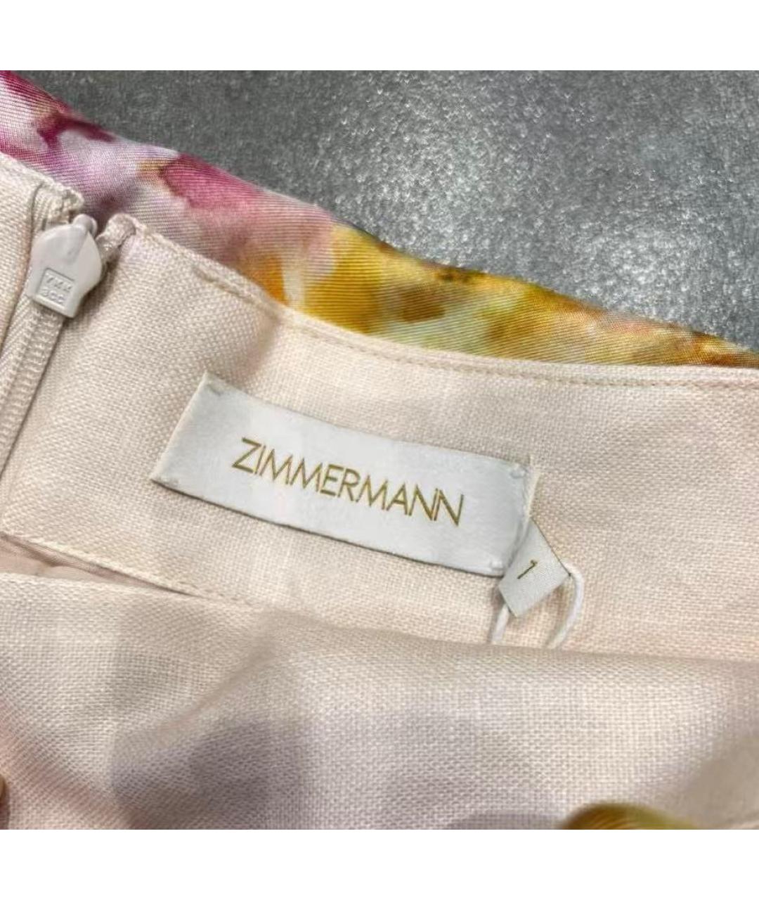 ZIMMERMANN Мульти льняные шорты, фото 3