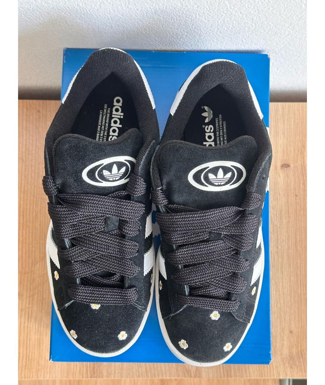 ADIDAS Черные замшевые кеды, фото 3