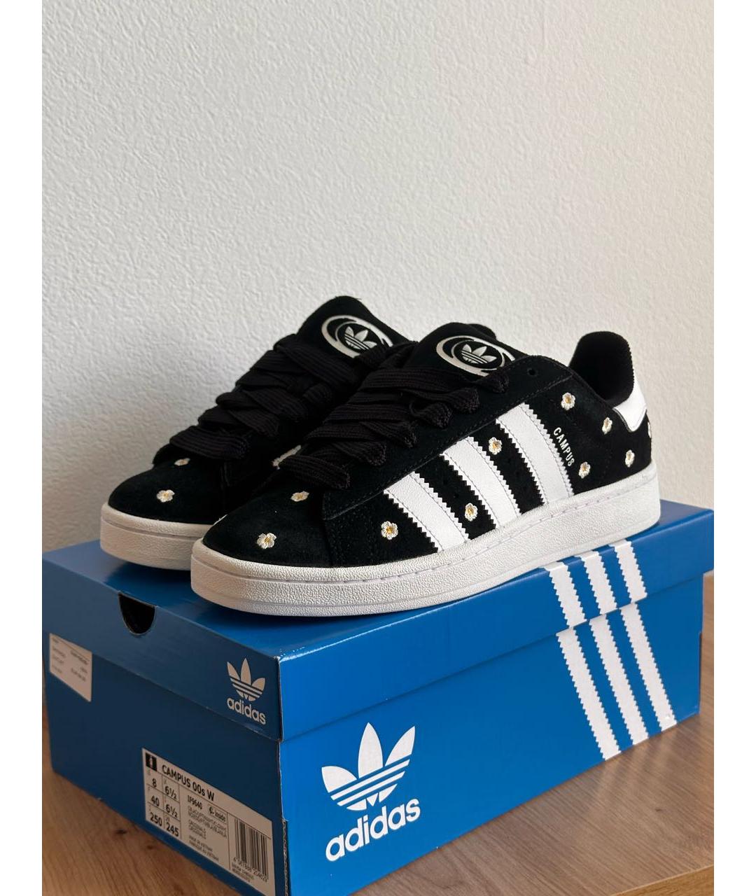 ADIDAS Черные замшевые кеды, фото 5
