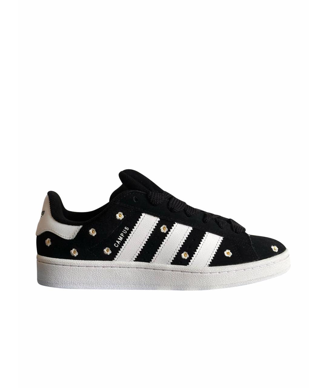 ADIDAS Черные замшевые кеды, фото 1