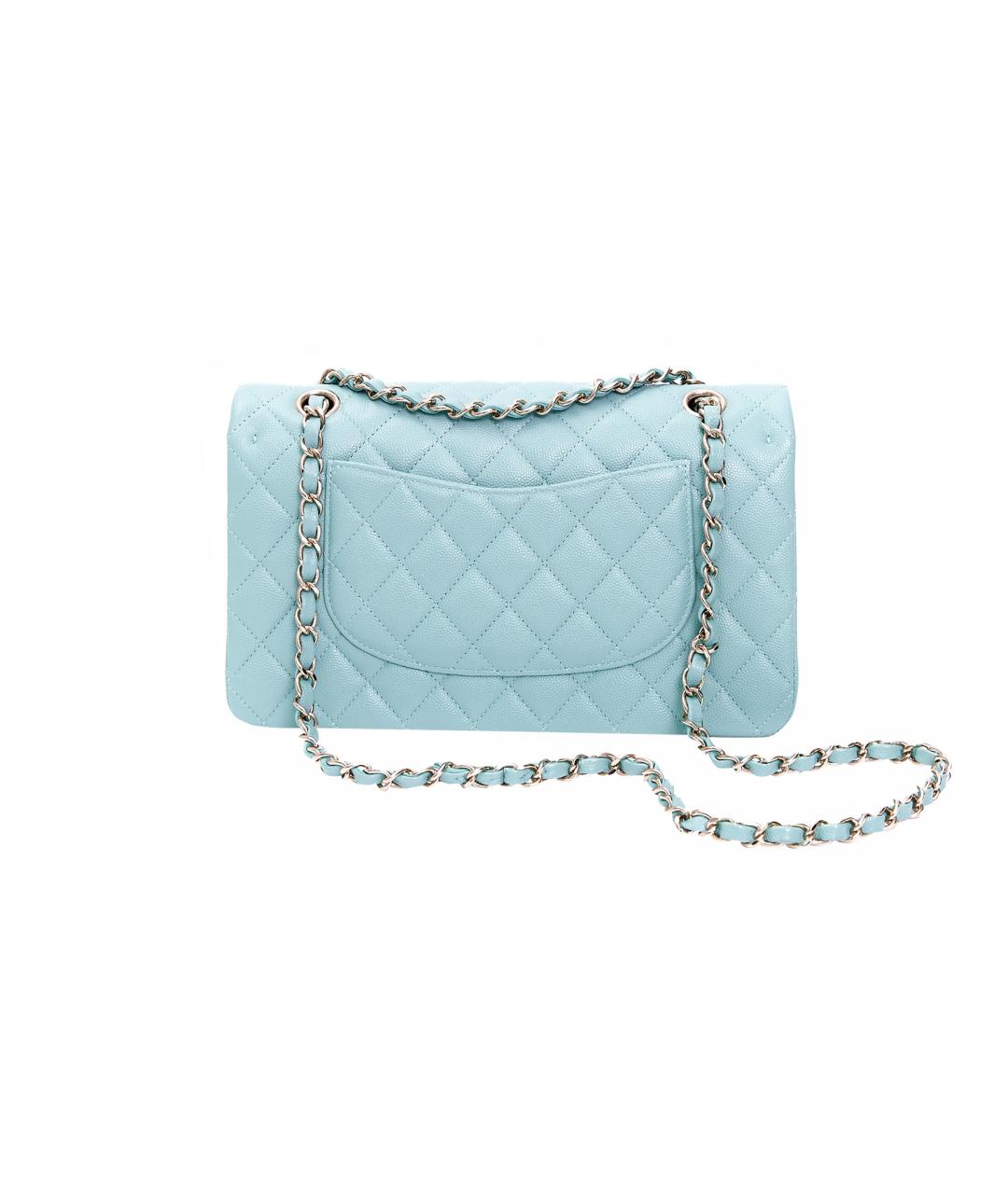 CHANEL Голубая кожаная сумка через плечо, фото 16