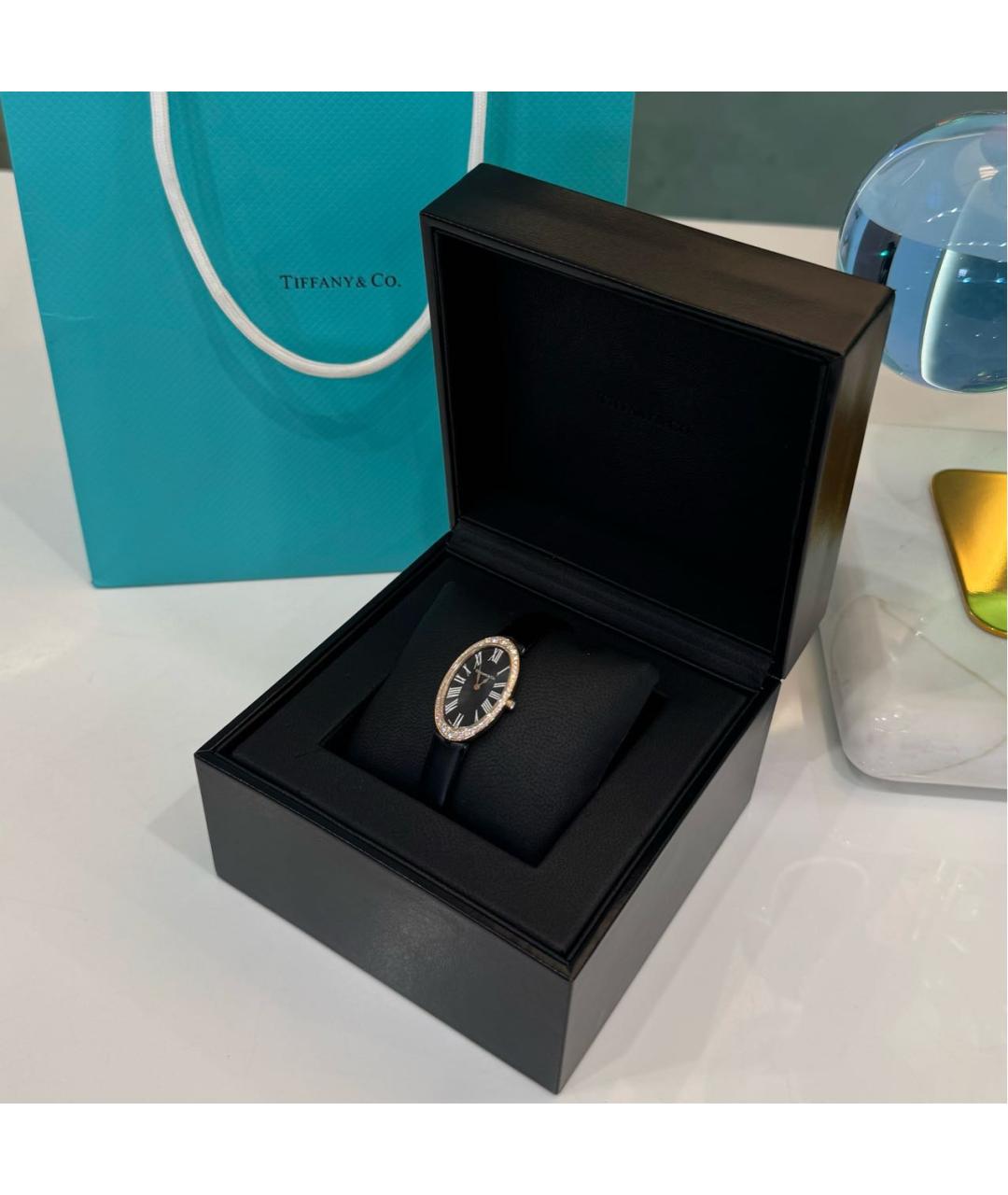 TIFFANY&CO Черные часы из розового золота, фото 7