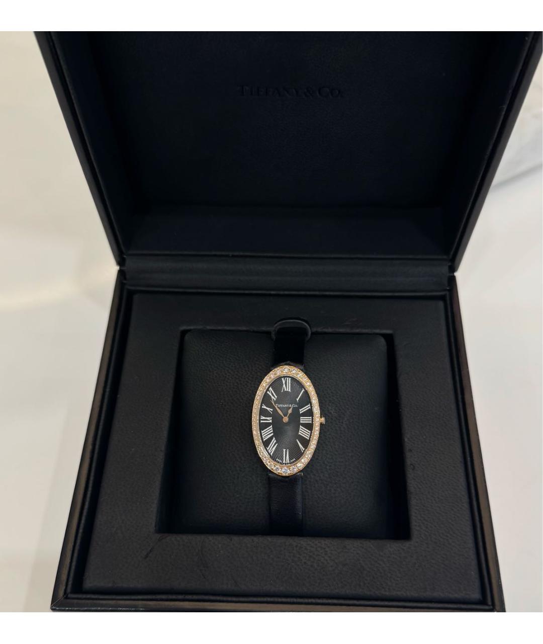 TIFFANY&CO Черные часы из розового золота, фото 8