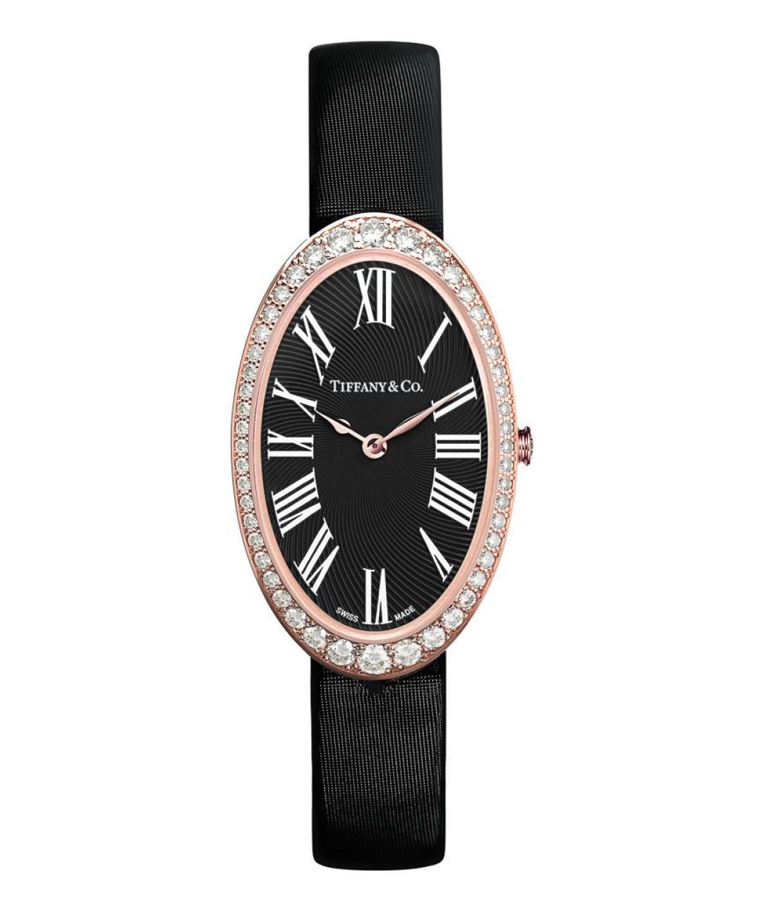 TIFFANY&CO Черные часы из розового золота, фото 1