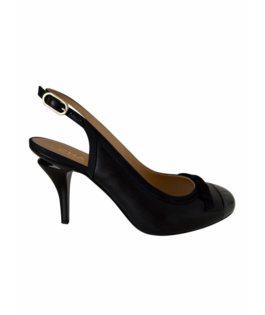 CHANEL Черные кожаные туфли, фото 1