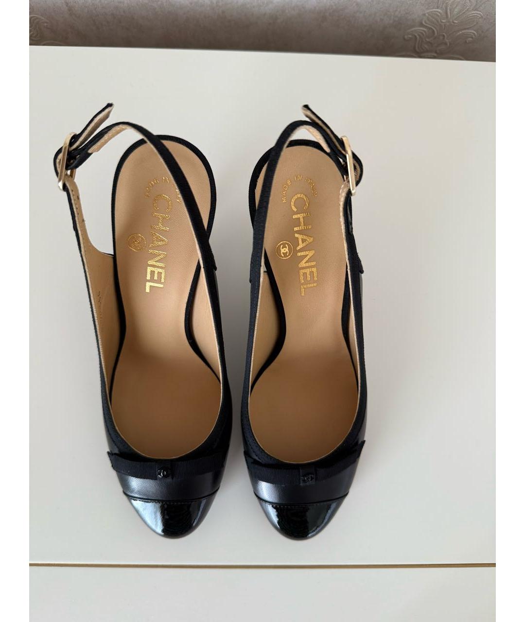 CHANEL Черные кожаные туфли, фото 3