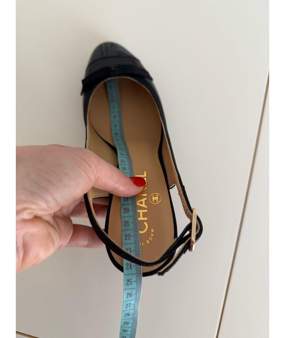 CHANEL Черные кожаные туфли, фото 7