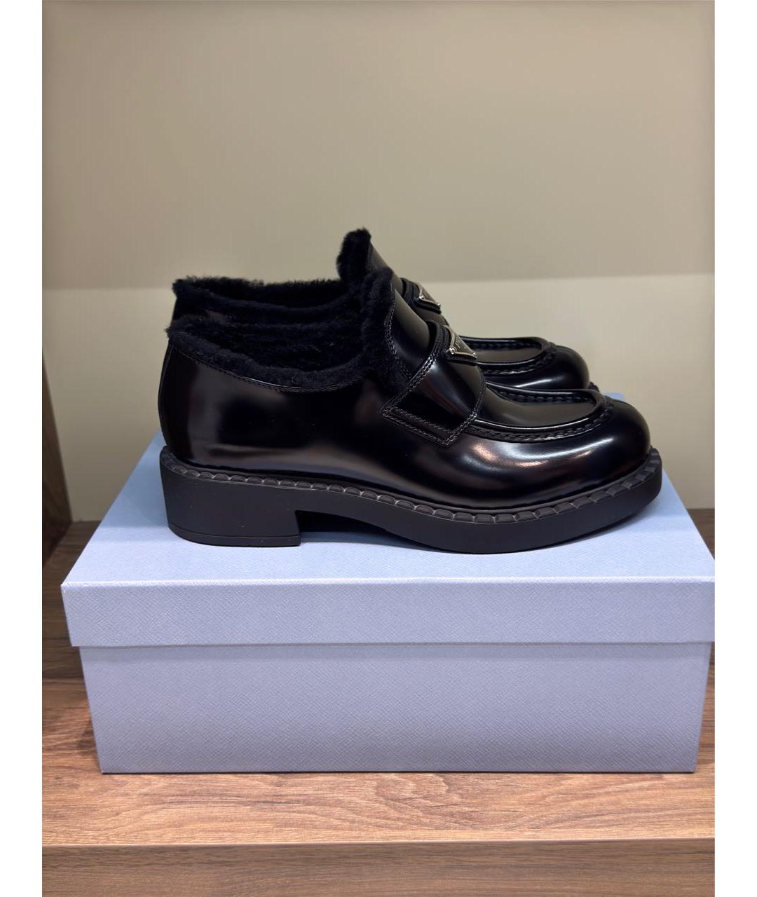 PRADA Черные лоферы из лакированной кожи, фото 7