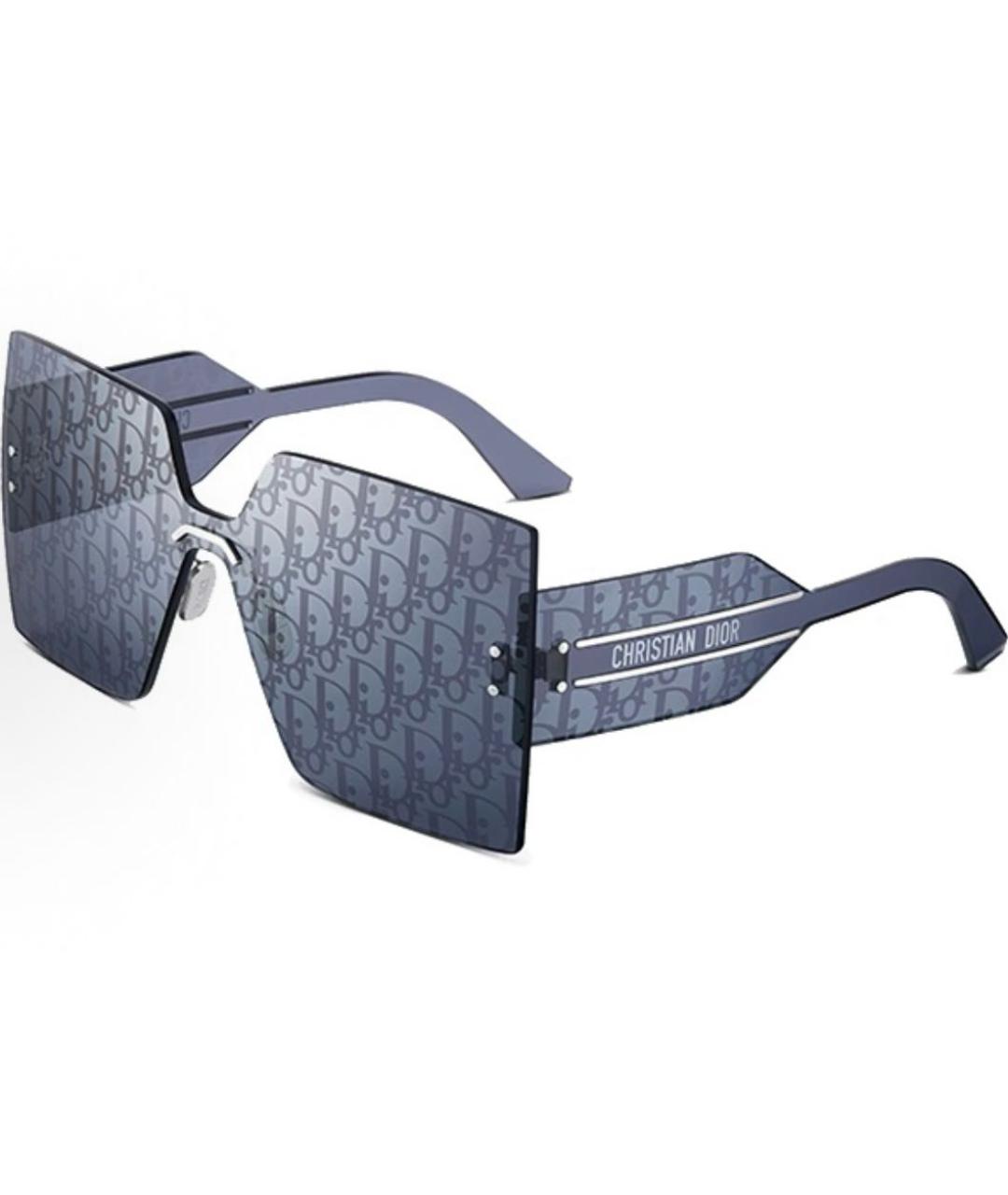 CHRISTIAN DIOR Темно-синие пластиковые солнцезащитные очки, фото 4