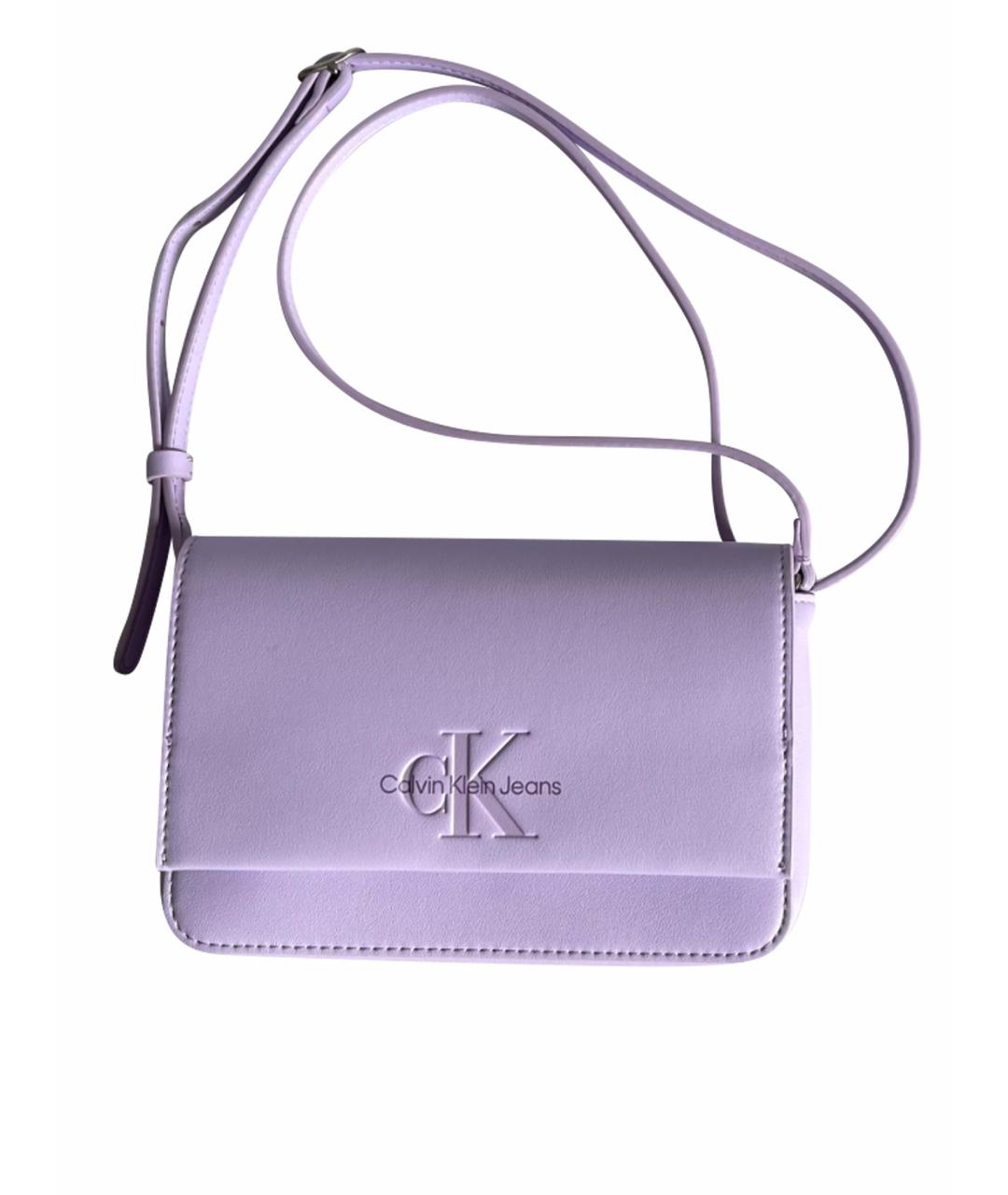 CALVIN KLEIN JEANS Фиолетовая сумка через плечо из искусственной кожи, фото 1