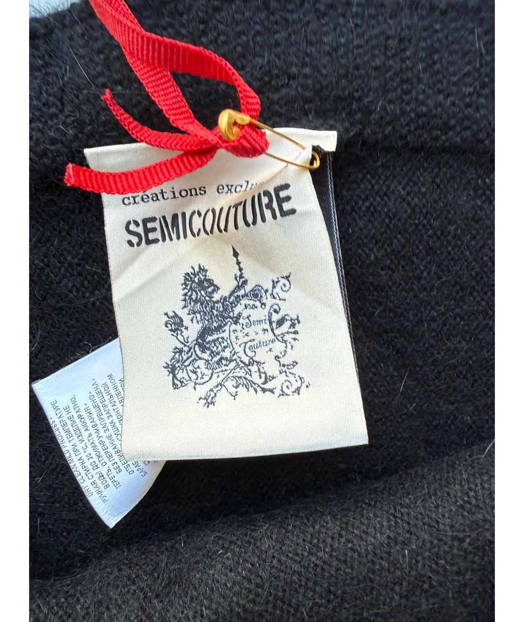 SEMICOUTURE Черная жилетка, фото 4