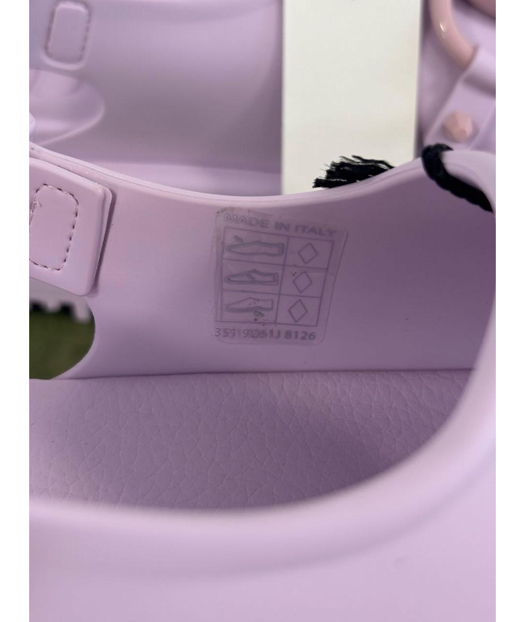 GUCCI Фиолетовые резиновые сандалии, фото 7