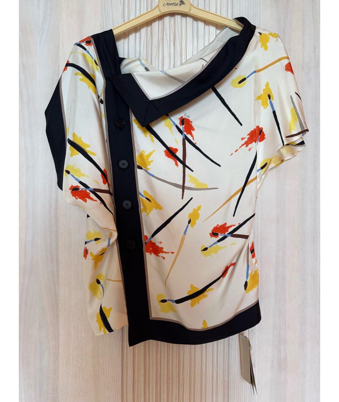 EMILIO PUCCI Мульти шелковая блузы, фото 6
