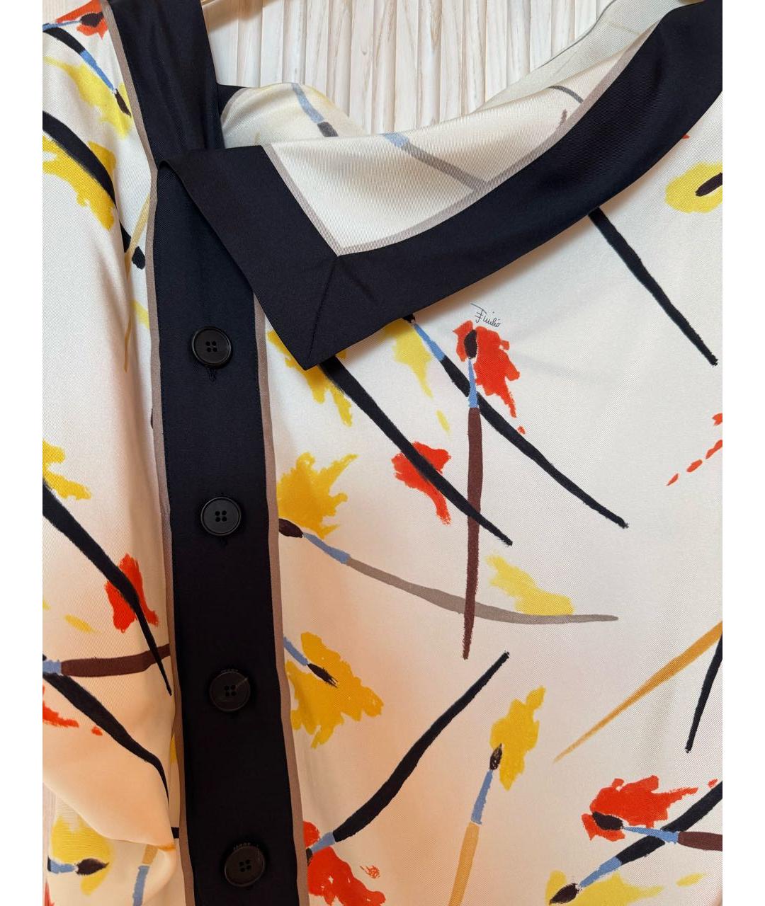 EMILIO PUCCI Мульти шелковая блузы, фото 3