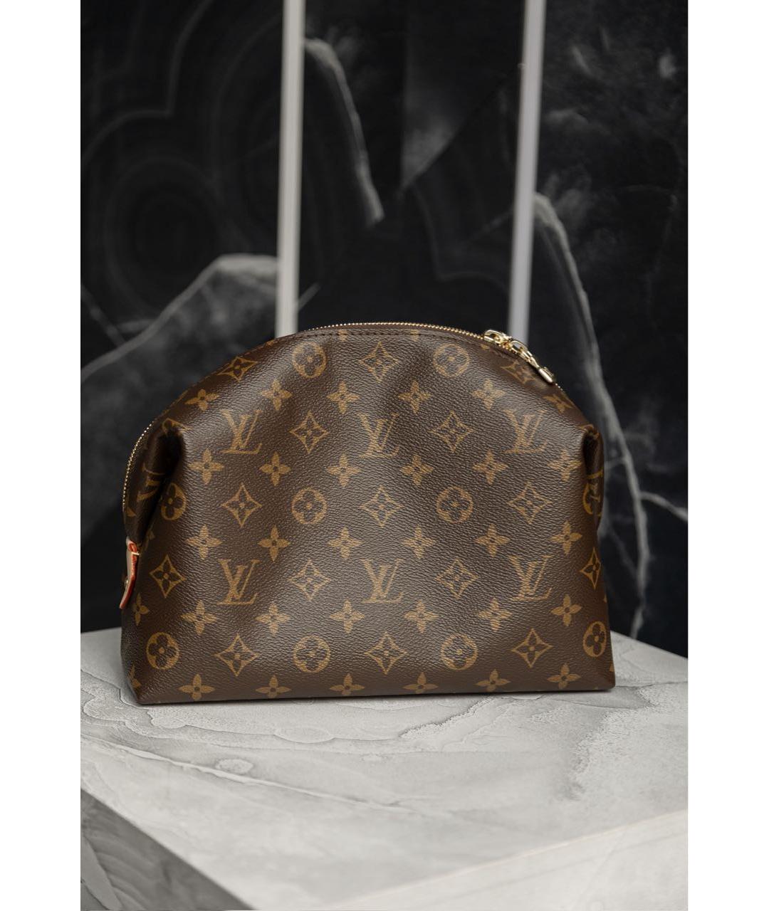 LOUIS VUITTON Коричневая косметичка, фото 6