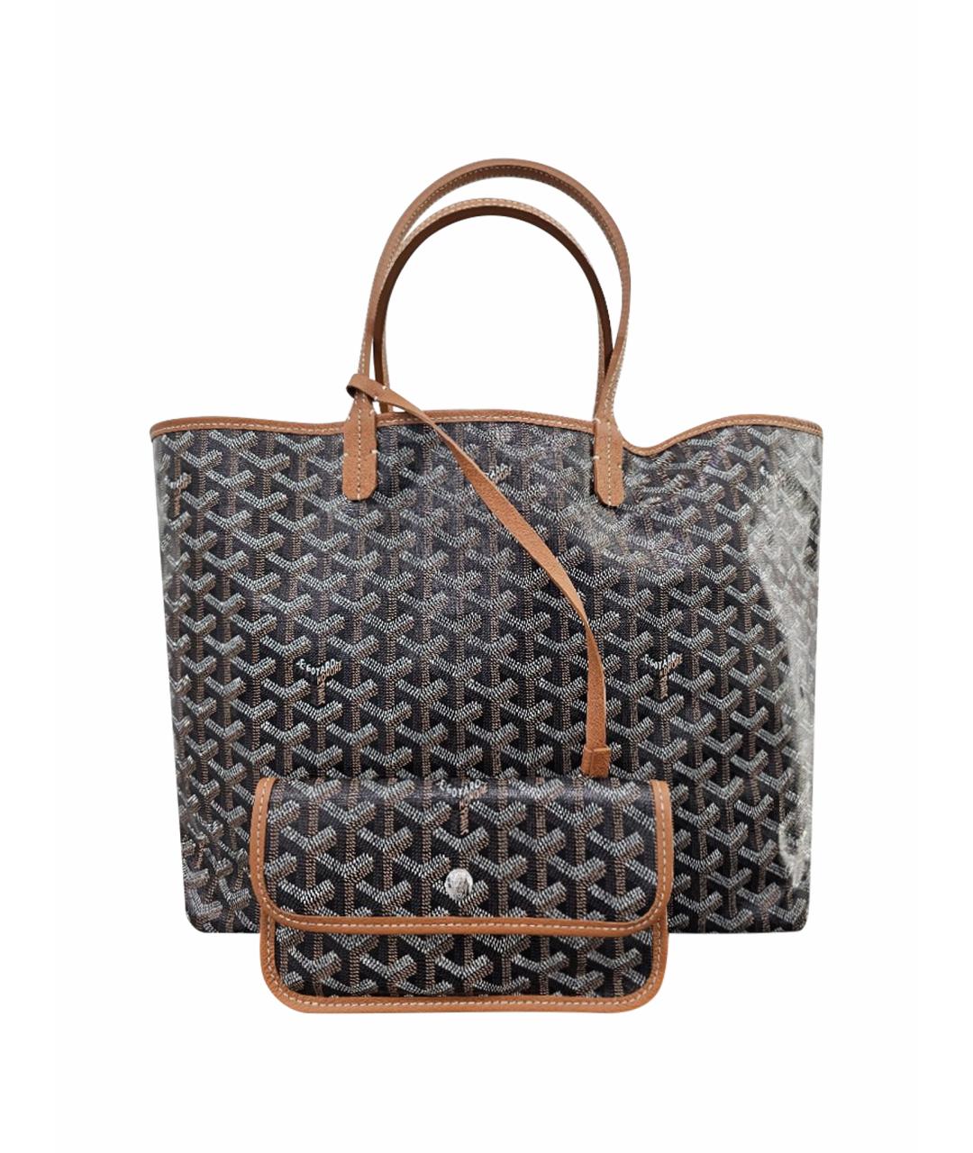 GOYARD Коричневая кожаная сумка тоут, фото 1