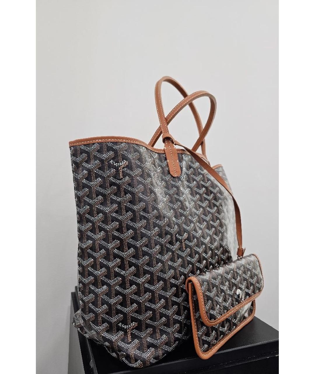 GOYARD Коричневая кожаная сумка тоут, фото 2