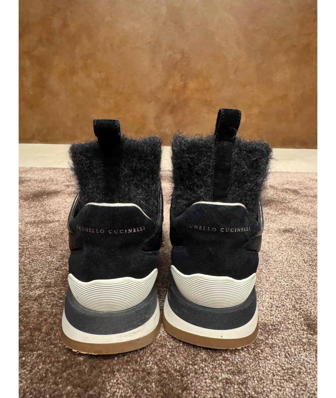 BRUNELLO CUCINELLI Черные кеды, фото 4