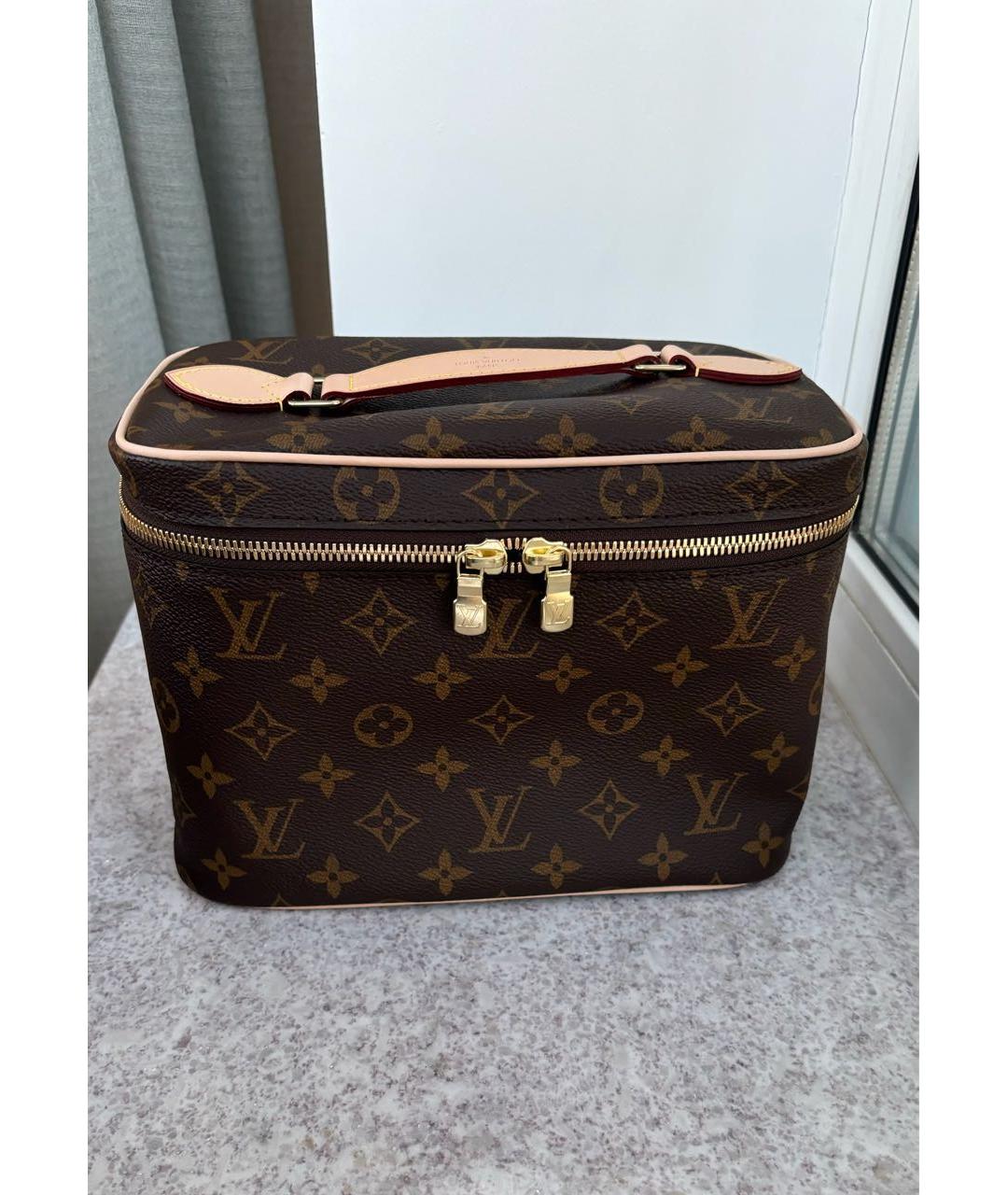 LOUIS VUITTON Коричневая косметичка, фото 8