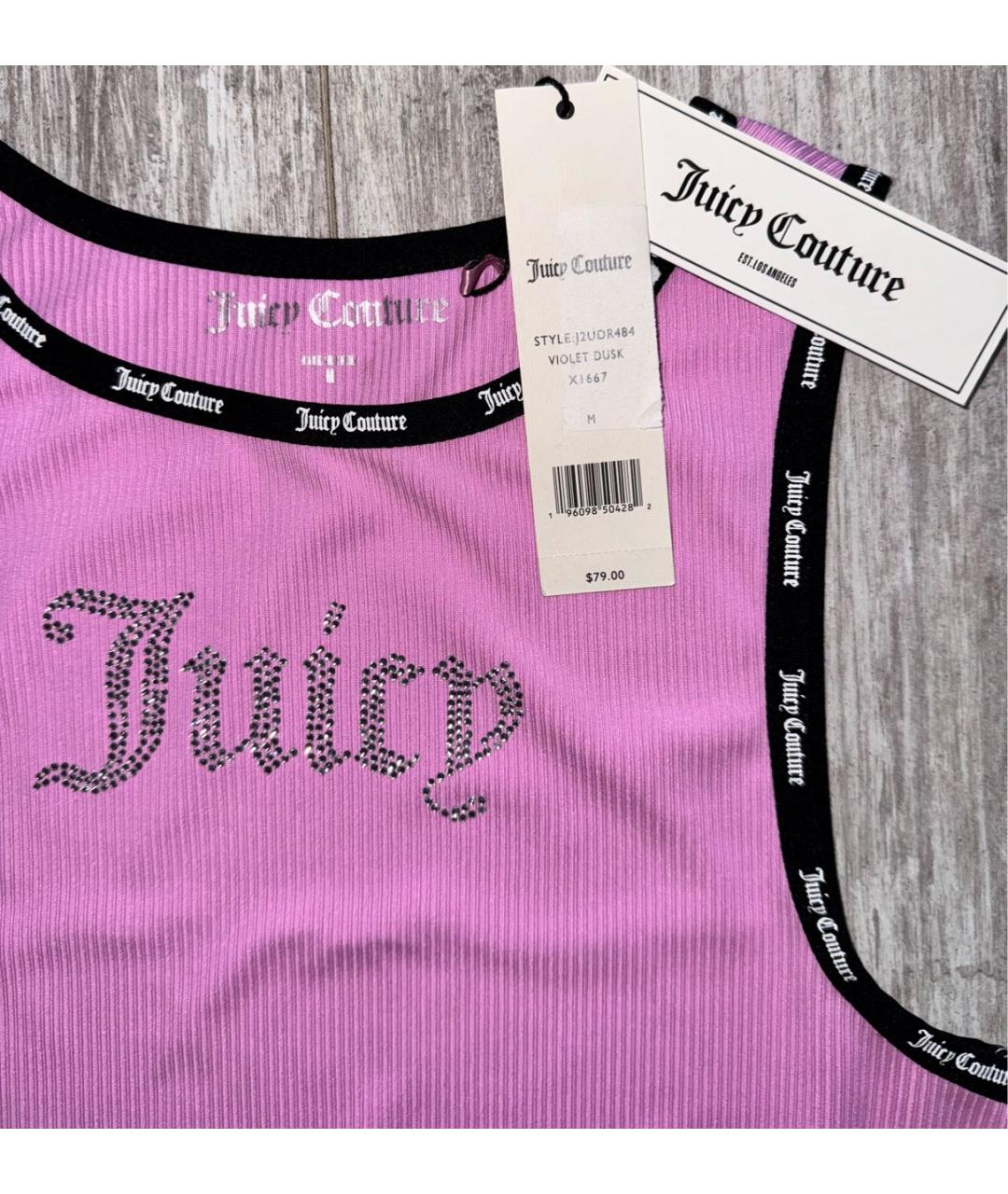 JUICY COUTURE Розовый полиэстеровый сарафан, фото 2