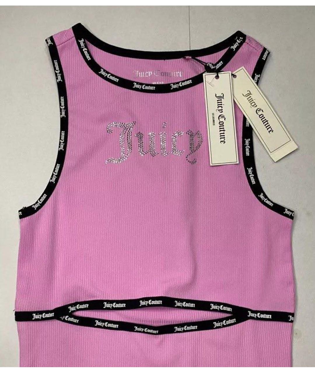 JUICY COUTURE Розовый полиэстеровый сарафан, фото 4