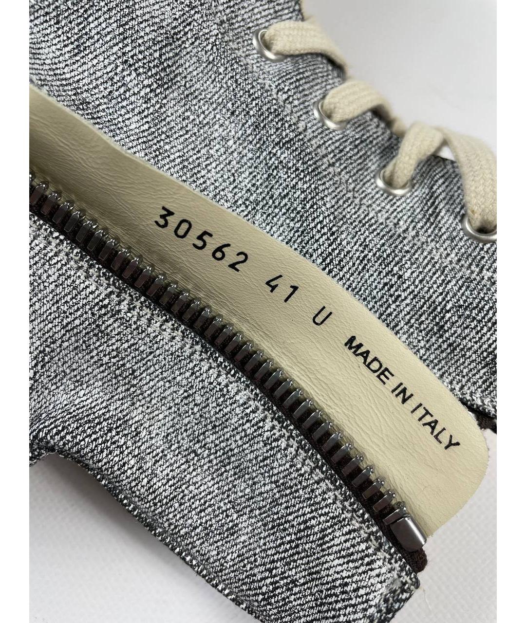 RICK OWENS DRKSHDW Голубые высокие кроссовки / кеды, фото 6
