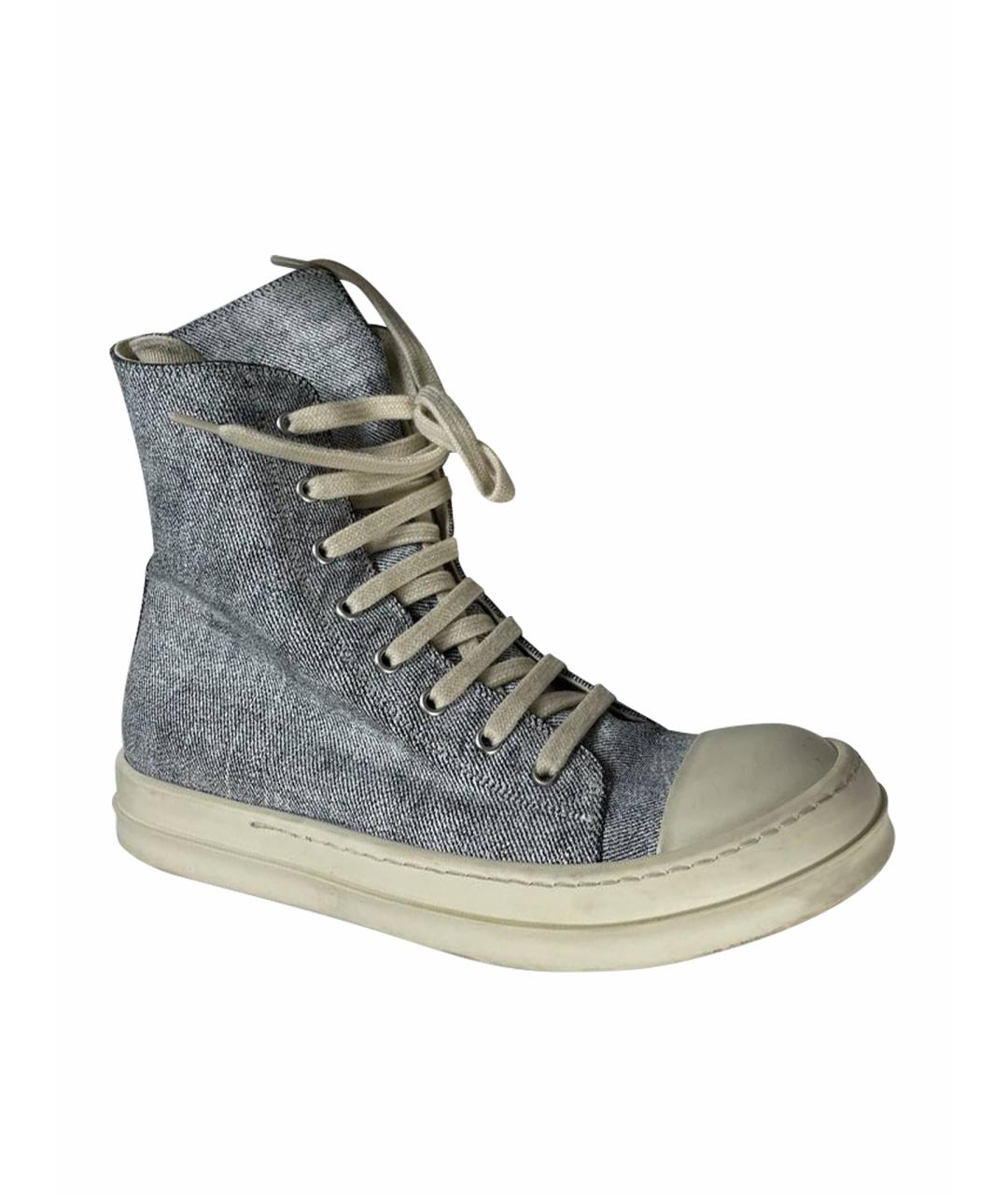 RICK OWENS DRKSHDW Голубые высокие кроссовки / кеды, фото 1