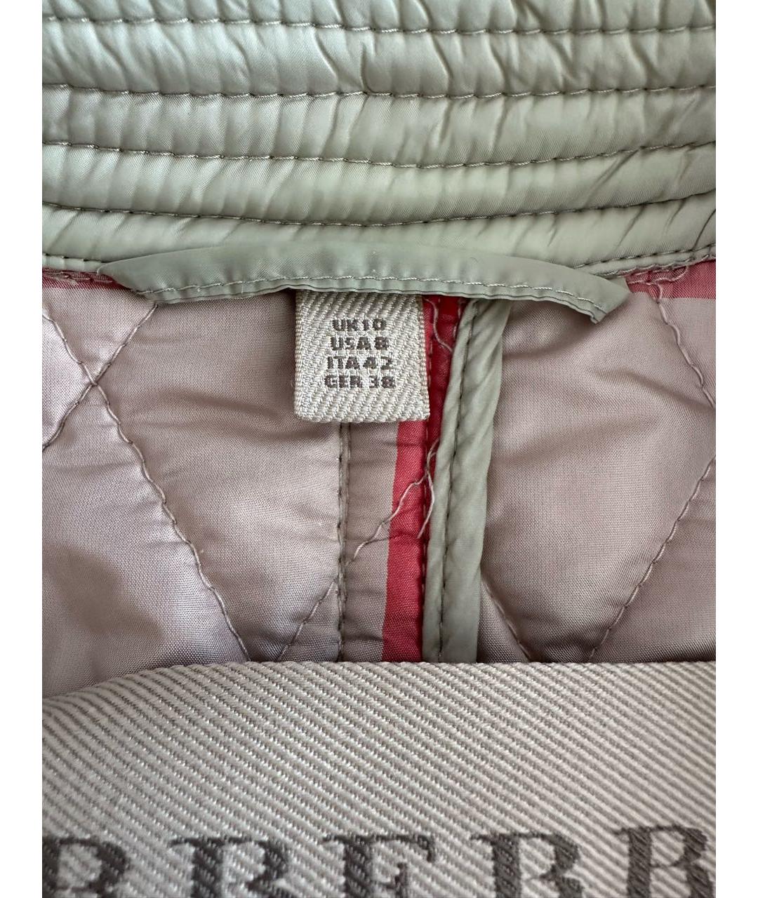 BURBERRY Бежевое полиэстеровое пальто, фото 3