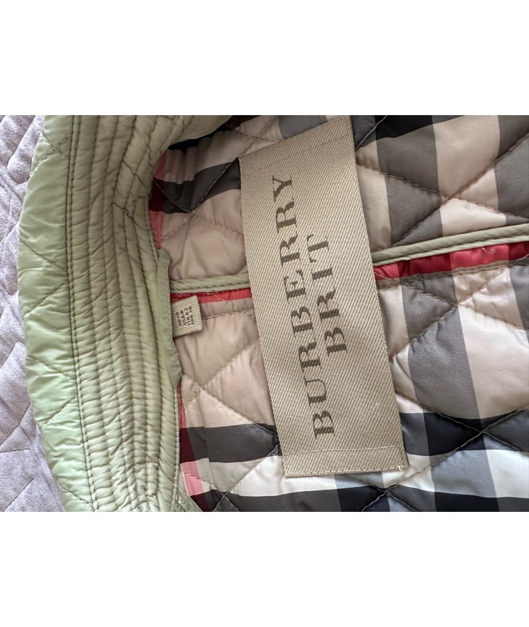 BURBERRY Бежевое полиэстеровое пальто, фото 6